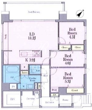 グランレスト文京茗荷谷 801 間取り図