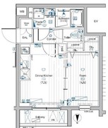 プレミアムキューブ大岡山DEUX 204 間取り図