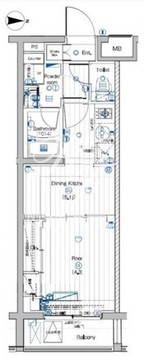 プレミアムキューブ大岡山DEUX 106 間取り図