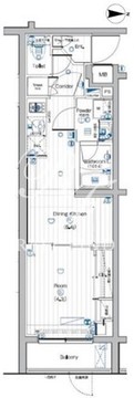 プレミアムキューブ大岡山DEUX 107 間取り図