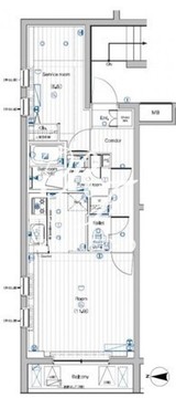 プレミアムキューブ大岡山DEUX 303 間取り図