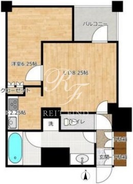 フィールA渋谷 1305 間取り図