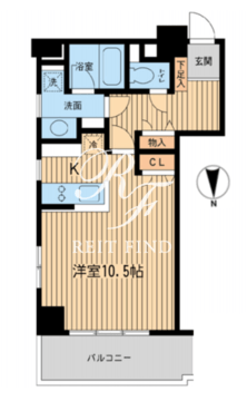 芝公園アパートメント 402 間取り図