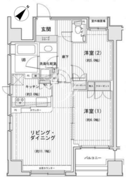 ドゥーエ銀座イースト2 801 間取り図