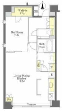 プライムメゾン三田綱町 303 間取り図