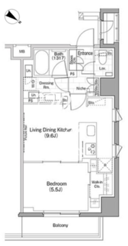 ザ・パークハビオ早稲田 513 間取り図