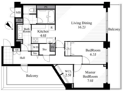 グラマシー恵比寿 411 間取り図