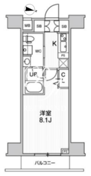 ジェノヴィア三ノ輪2スカイガーデン 704 間取り図