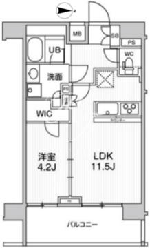 ジェノヴィア三ノ輪2スカイガーデン 1304 間取り図