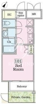 シトロン代々木 101 間取り図