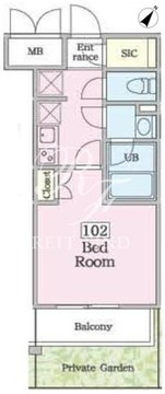 シトロン代々木 102 間取り図