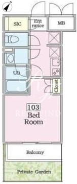 シトロン代々木 103 間取り図