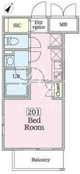 シトロン代々木 201 間取り図