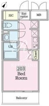 シトロン代々木 203 間取り図