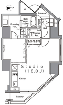 パークハビオ麻布台 301 間取り図