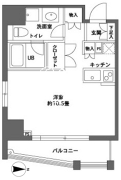 カスタリア森下2 504 間取り図