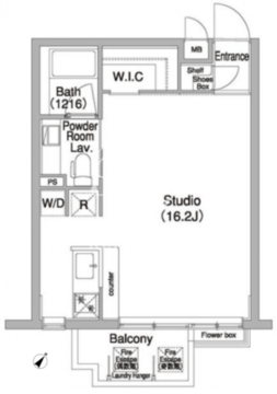 コンフォリア学芸大学 203 間取り図