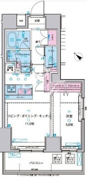 ジェノヴィア浅草2スカイガーデン 305 間取り図