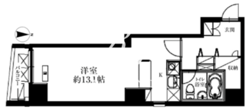 HF八丁堀レジデンス3 702 間取り図