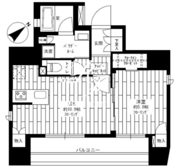 ステージファースト蔵前アジールコート 401 間取り図
