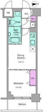 クレヴィアリグゼ西巣鴨 504 間取り図