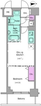 クレヴィアリグゼ西巣鴨 306 間取り図