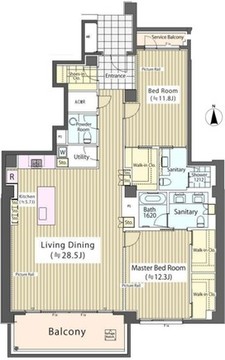 ガーデン高輪 304 間取り図