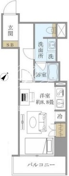 ＳＳ．ＦＬＡＴ神楽坂サウス 501 間取り図