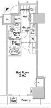 コンフォリア蒲田 902 間取り図