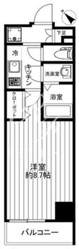 クリアルプレミア八丁堀 202 間取り図