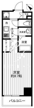 クリアルプレミア八丁堀 402 間取り図