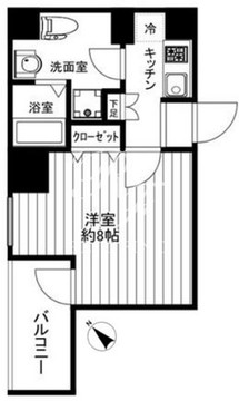 クリアルプレミア八丁堀 203 間取り図