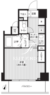 カスタリア初台 1202 間取り図