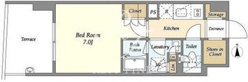 シーズンフラッツ高田馬場リバーサイド S-101 間取り図