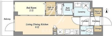 シーズンフラッツ高田馬場リバーサイド S-205 間取り図