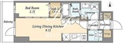 シーズンフラッツ高田馬場リバーサイド S-302 間取り図
