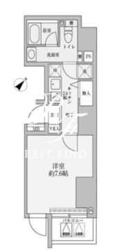 リヴシティ赤坂 501 間取り図