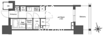 リーブルグラント西新宿 W-707 間取り図