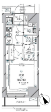 クレイシア三軒茶屋 603 間取り図