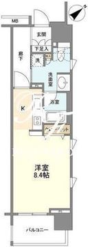 クリオ五反田 1005 間取り図