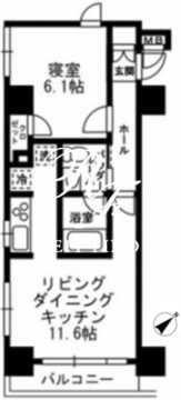 レジディア月島3 501 間取り図