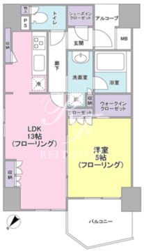 グレンパークG-WEST 1401 間取り図