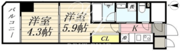 CLASSEUM飯田橋 506 間取り図