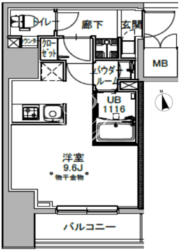 エスレジデンス八丁堀ウーナ 101 間取り図