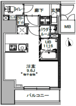 エスレジデンス八丁堀ウーナ 204 間取り図