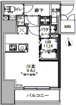 エスレジデンス八丁堀ウーナ 304 間取り図