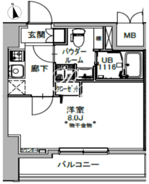 エスレジデンス八丁堀ウーナ 302 間取り図