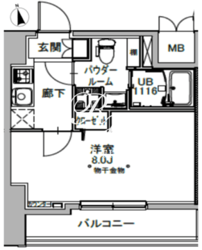 エスレジデンス八丁堀ウーナ 402 間取り図