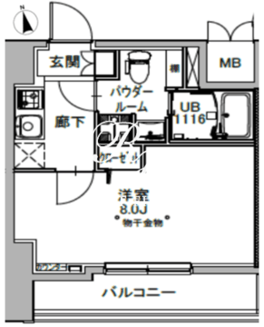 エスレジデンス八丁堀ウーナ 502 間取り図
