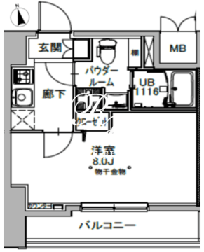 エスレジデンス八丁堀ウーナ 602 間取り図